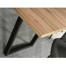 Стол обеденный SIGNAL VITO дуб артизан/черный 140-180/85